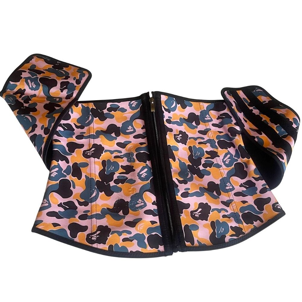 Plus Size Latex Camouflage Print Single Belt High Compression Waist Trainer 2XL - Picture 5 of 8